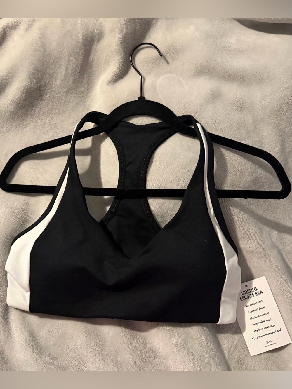 FLEO Black & White Racerback Sports Bra - Women Intimates